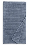 Nordstrom Hydro Ribbed Organic Cotton Blend Bath Towel In Blue Chip