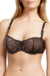 Chantelle Lingerie Chantelle Intimates Champs-elysees Underwire Demi Bra In Ebony