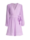 Milly Knit Pleat Fit-&-flare Dress In Lilac