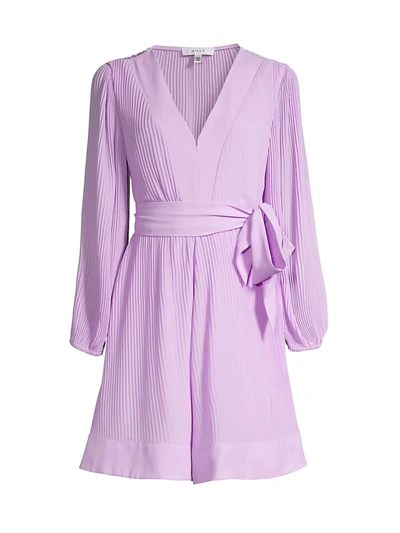 Milly Knit Pleat Fit-&-flare Dress In Lilac