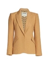 L Agence Chamberlain Single-button Blazer In Soft Camel