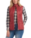 Barbour Cavalry Fleece-lined Quilted Vest In Deep Claret/navy