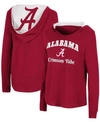 Colosseum Women's Crimson Alabama Crimson Tide Catalina Hoodie Long Sleeve T-shirt In Crimson