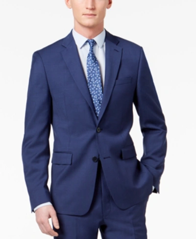 Calvin Klein Men's Skinny-fit Extra Slim Infinite Stretch Suit Jacket In Blue