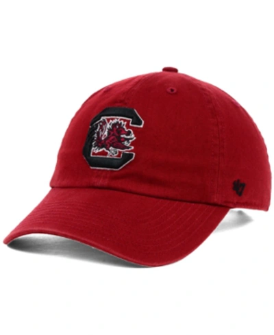 47 Brand South Carolina Gamecocks Ncaa Clean-up Cap In Cardinal Red