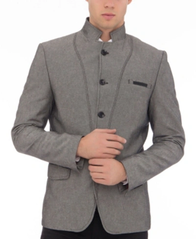 Ron Tomson Men's Modern Symmetric Button Closure Sports Jacket In Gray
