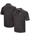 Colosseum Men's Heather Black Colorado Buffaloes Down Swing Polo Shirt In Heather Black