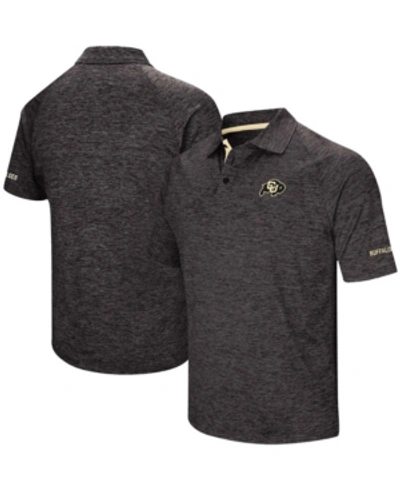 Colosseum Men's Heather Black Colorado Buffaloes Down Swing Polo Shirt