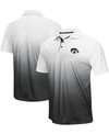 Colosseum Men's Heather Gray Iowa Hawkeyes Magic Team Logo Polo Shirt In Heather Gray