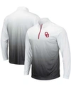 Colosseum Men's Gray Oklahoma Sooners Magic Team Logo Quarter-zip Jacket In Gray