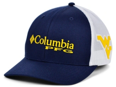 Columbia West Virginia Mountaineers Pfg Trucker Cap In Navy