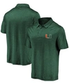 Fanatics Men's Green Miami Hurricanes Primary Logo Striated Polo Shirt In Green