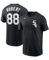 Nike Men's Luis Robert Black Chicago White Sox Name Number T-shirt In Black