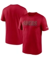 Nike Men's Scarlet San Francisco 49ers Team Wordmark Legend Performance T-shirt In Scarlet