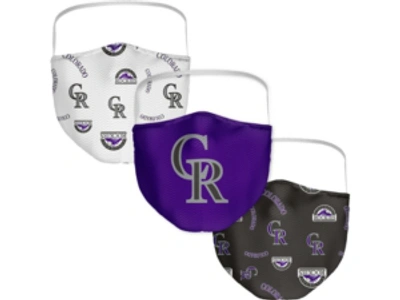 Fanatics Colorado Rockies 3-pk. Face Mask In Assorted