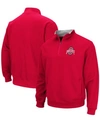 Colosseum Men's Scarlet Ohio State Buckeyes Tortugas Team Logo Quarter-zip Jacket In Scarlet