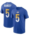 Nike Men's Jalen Ramsey Royal Los Angeles Rams Player Name Number T-shirt In Royal