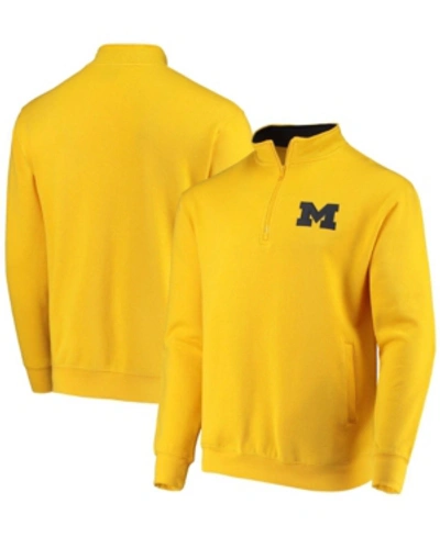 Colosseum Men's Maize Michigan Wolverines Tortugas Logo Quarter-zip Jacket
