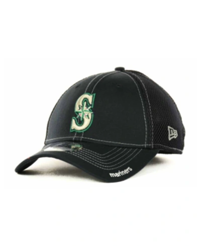 New Era Seattle Mariners Neo 39thirty Stretch-fitted Cap In Navy