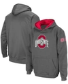 Stadium Athletic Youth Boys Charcoal Ohio State Buckeyes Big Logo Pullover Hoodie In Charcoal