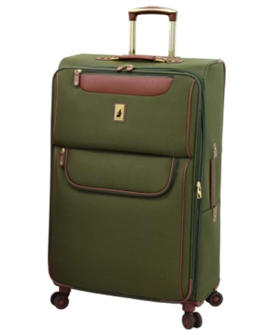London Fog Westminster 25" Expandable Check-in Spinner In Olive