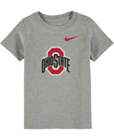 Nike Toddler Ohio State Buckeyes Logo T-shirt In Heather Gray