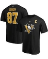 Fanatics Men's Sidney Crosby Pittsburgh Penguins Team Authentic Stack T-shirt In Black