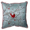 PILLOW PERFECT HOLIDAY CARDINAL ON SNOWY BRANCH 16.5" THROW PILLOW