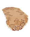 MANOR LUXE HARVEST VERDURE EMBROIDERED CUTWORK FALL TABLE RUNNER