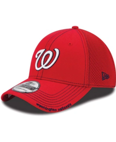 New Era Washington Nationals Neo 39thirty Stretch Fit Cap In Red