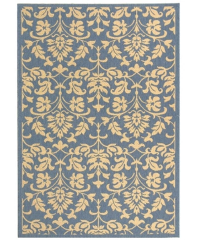 Safavieh Courtyard Cy3416 Blue And Natural 8' X 11' Outdoor Area Rug