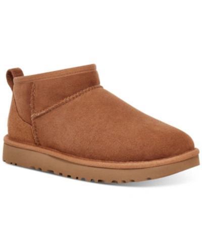 Ugg Classic Ultra Mini Booties In Chestnut