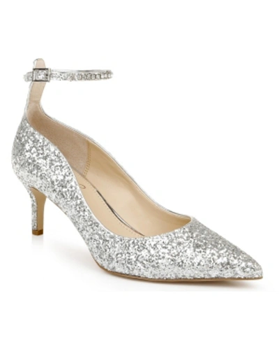 Jewel Badgley Mischka Women's Jamila Evening Pump Women's Shoes In Silver Glitter