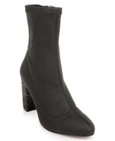Jewel Badgley Mischka Women's Jovanna Mid-shaft Evening Bootie Women's Shoes In Black Nylon