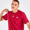 Nike Sportswear Club Crew Neck T-shirt In Pomegranate/white