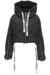 Khrisjoy Womens Black Khris Cropped Padded Shell-down Jacket 1 In Black
