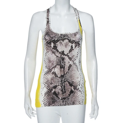 Pre-owned Just Cavalli Multicolor Snake Print Cotton Tank Top S