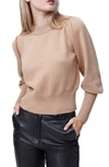 FRENCH CONNECTION PUFF SLEEVE CROP SWEATER