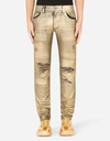 DOLCE & GABBANA BLACK SKINNY STRETCH JEANS WITH GOLD COATING