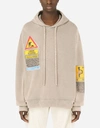 DOLCE & GABBANA HOODIE WITH ROAD-SIGN PRINT