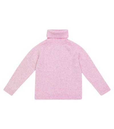 Morley Kids' Mason Lama Wool-blend Sweater In Pink