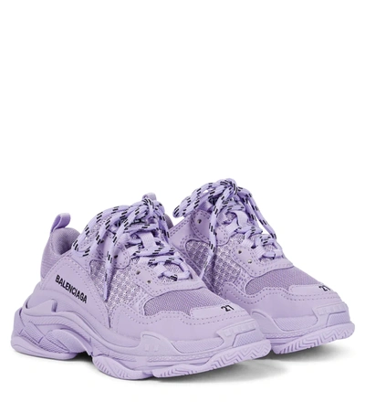 Balenciaga Little Kid's & Kid's Triple S Sneakers In Purple