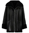 TOTÊME SHEARLING-LINED LEATHER JACKET,P00611404