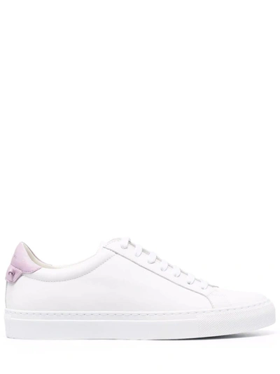 Givenchy White Trainers In Two Tone Matte Leather
