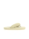 Mm6 Maison Margiela Padded Faux Leather Thong Sandals In Angora