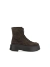 The Row Platform Sole Round Toe Ankle Boots In Dark Brown