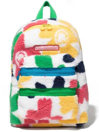 Stella Mccartney Kids' Smiley Flowers Teddy Backpack In Multicoloured