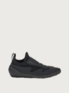 Ferragamo Panelled Slip-on Sneakers In Black