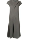 Goen J Cowl-neck Wool-blend Dress In Grau