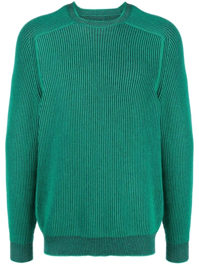 Sease Men's Dinghy Reversible Ribbed Cashmere Sweater In Shamrock